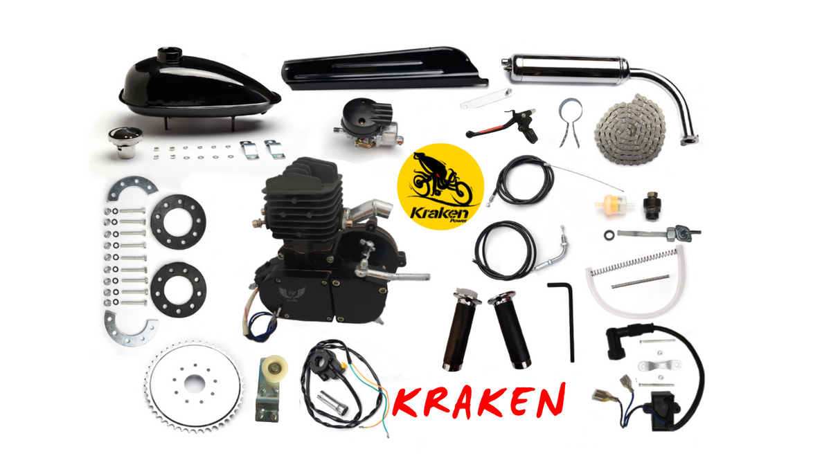 Kit de motor de gasolina de 80CC para bicicleta, kit de motor de 2 tiempos  para bicicleta de 26 y superior
