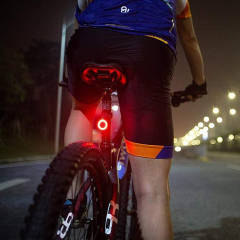 Luz trasera para bicicleta circulo, ultra brillante, 5 modos, 10 lúmenes, LED, recargable por USB, , impermeable,...