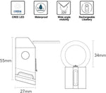 Luz trasera para bicicleta circulo, ultra brillante, 5 modos, 10 lúmenes, LED, recargable por USB, , impermeable,...