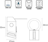 Luz trasera para bicicleta circulo, ultra brillante, 5 modos, 10 lúmenes, LED, recargable por USB, , impermeable,...