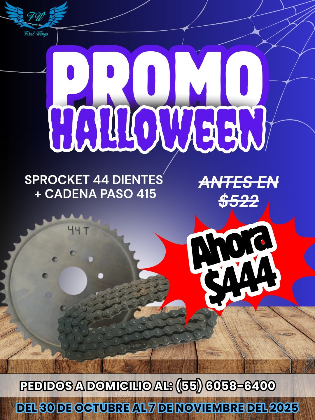 SPROCK 44 CIENTES MÁS CADENA