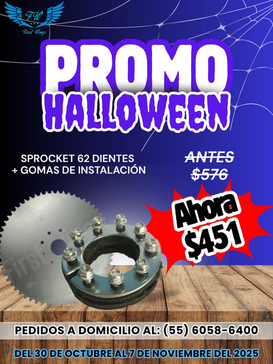 SPROCK 62 DIENTES MAS GOMAS DE INSTALCIÓN