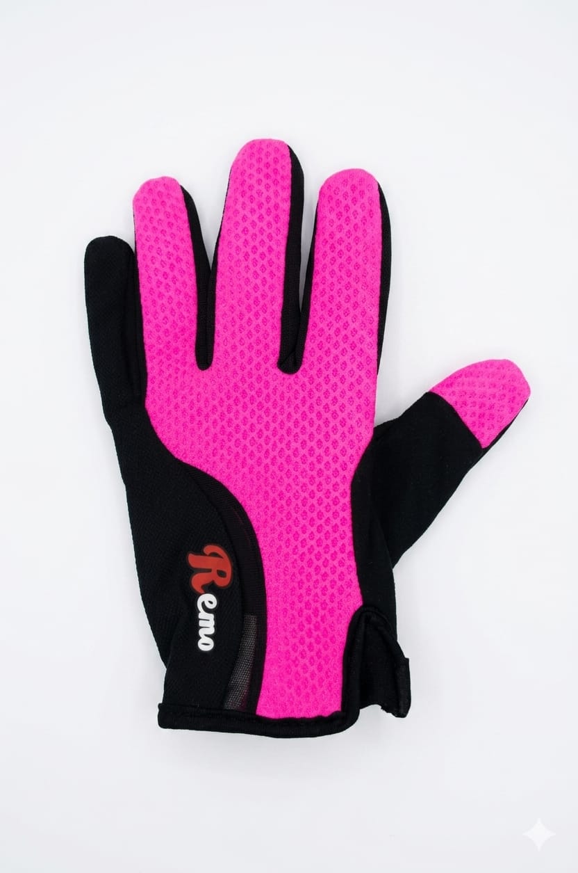 GUANTES ROSAS  PARA CICLISTA