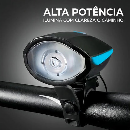 Luz de bicicleta CON CLAXON , B1099 Carga USB