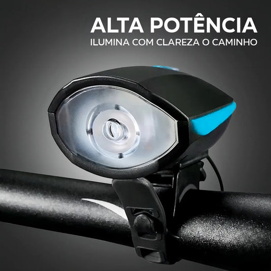 Luz de bicicleta CON CLAXON , B1099 Carga USB