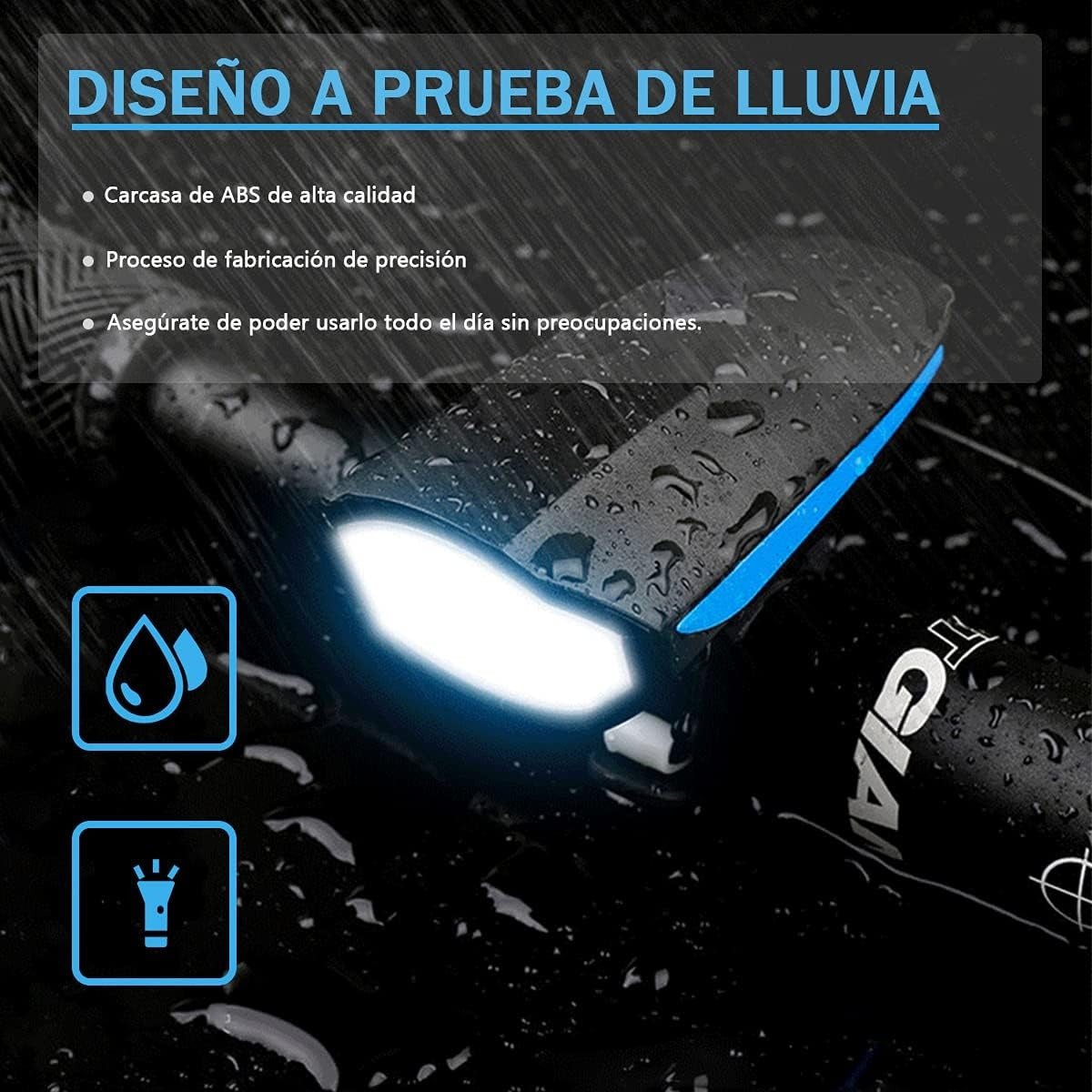 Luz de bicicleta CON CLAXON , B1099 Carga USB