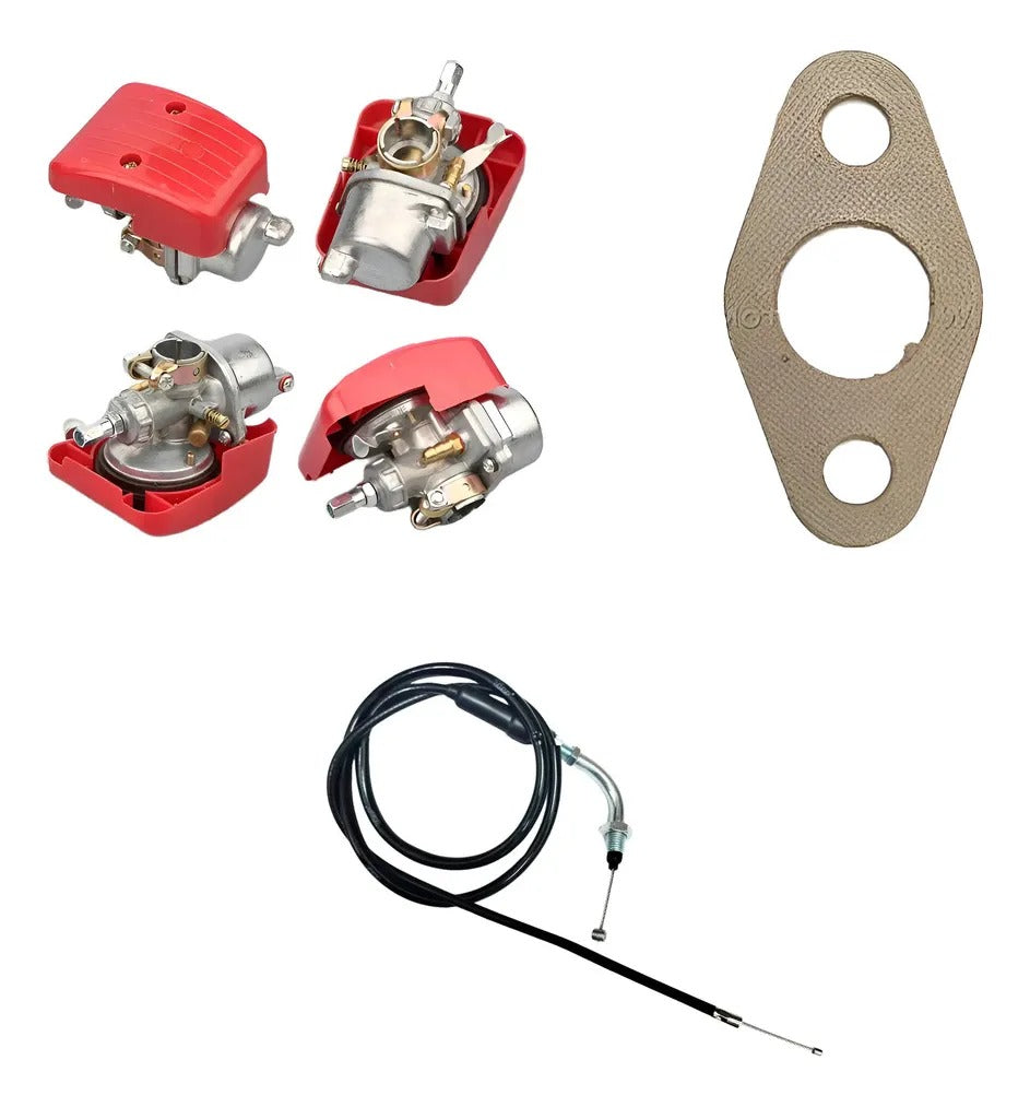 Kit Bicimoto: Chicote De Acelerador + Junta De Admisión + Carburador Speed