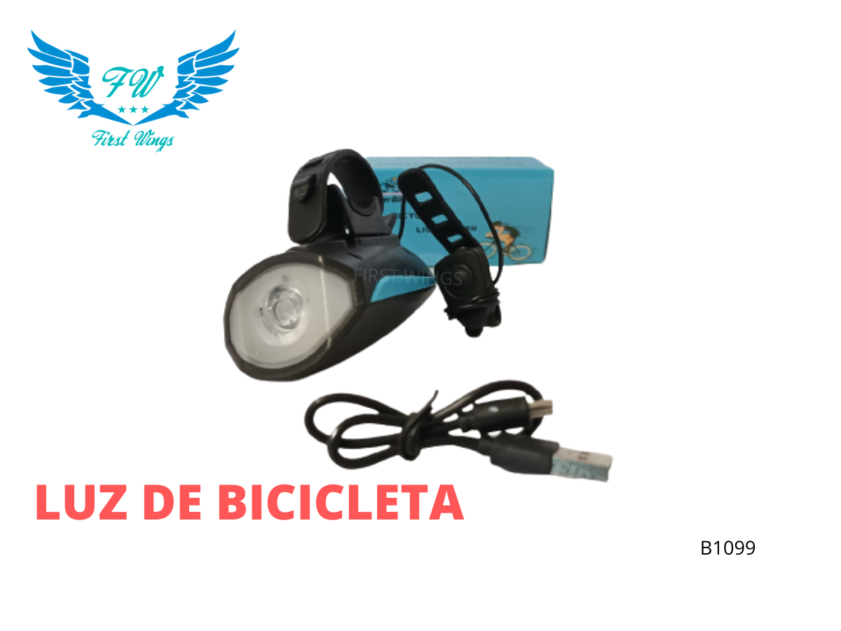 Luz de bicicleta CON CLAXON , B1099 Carga USB